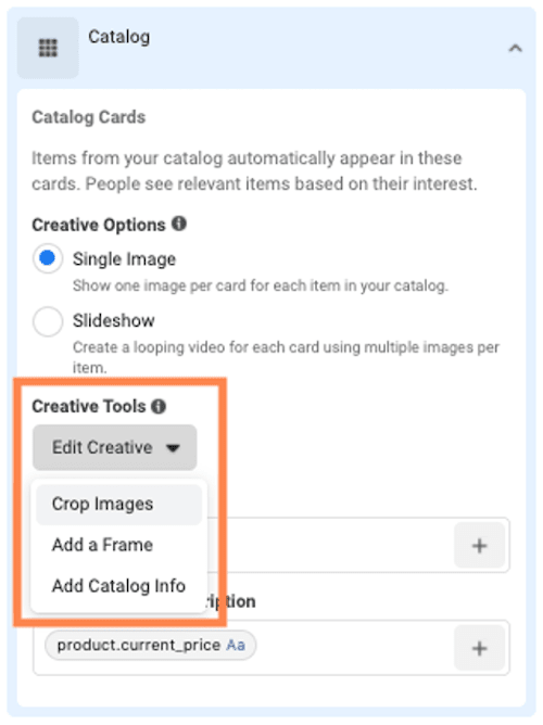 Meta DPA Frames tool